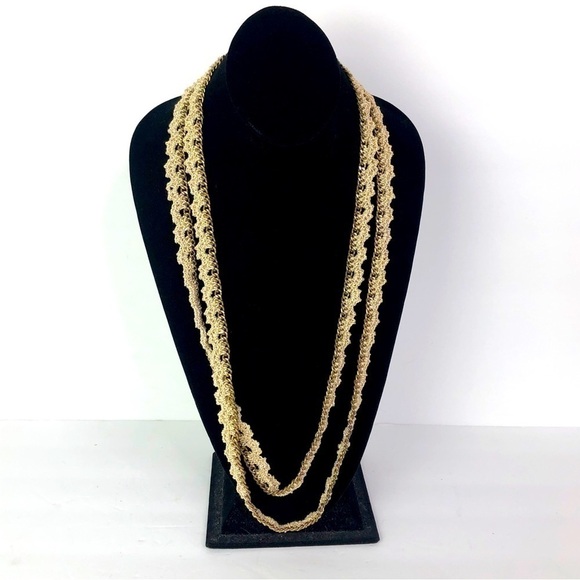 J. Crew Jewelry - J. Crew embroidered trim wrap necklace